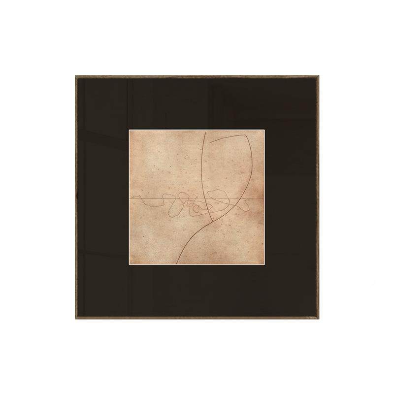 奶油中古风抽术象al202412简约艺小众挂画侘色黑系寂风高级感民宿