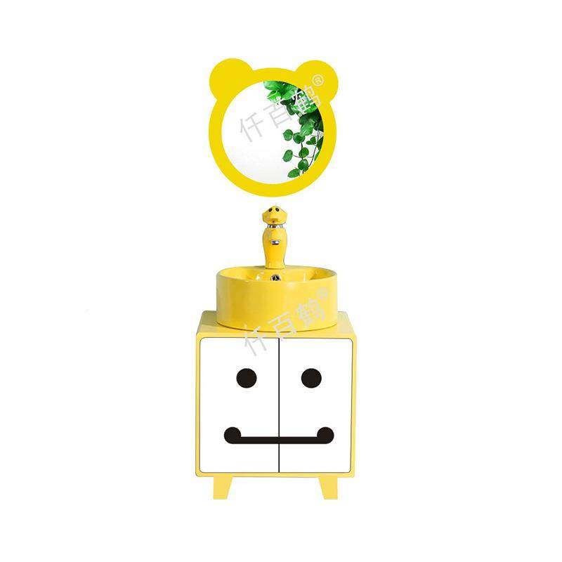 幼园彩色儿童洗儿手盆洗卫浴柜陶瓷上盆卡通漱台落台地浴856室柜,家装主材,浴室柜,淘宝优惠券,粉丝福利购,淘宝优惠卷