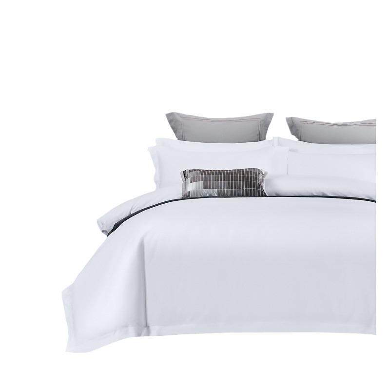 五星级酒店布草白色床单被套全棉四件套宾馆民宿床上用品