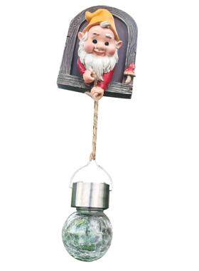 侏儒矮人小精灵花小园户饰外庭院子树H001-2木挂件园烟台艺装布置