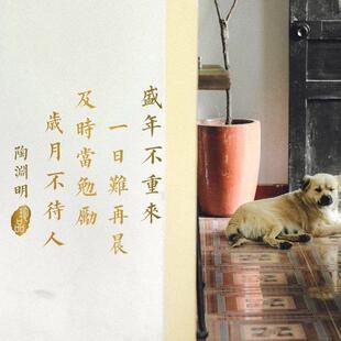饰品教室标语布置 中国风传统诗词励志书法墙贴纸画客厅书房宿舍装