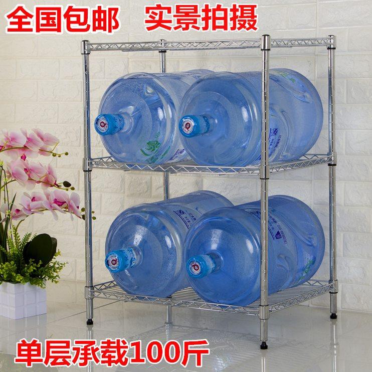 厨房用品置物架 三层不锈钢色储物架微波炉架收纳架3层架锅架包邮