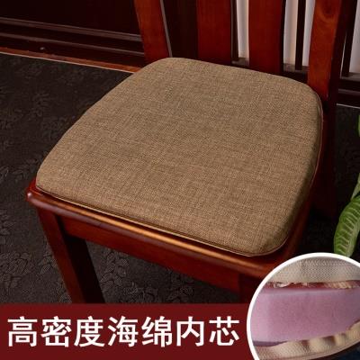 纯色中式餐椅垫现代家用加厚海绵实木椅子坐垫餐桌椅垫防滑可拆洗