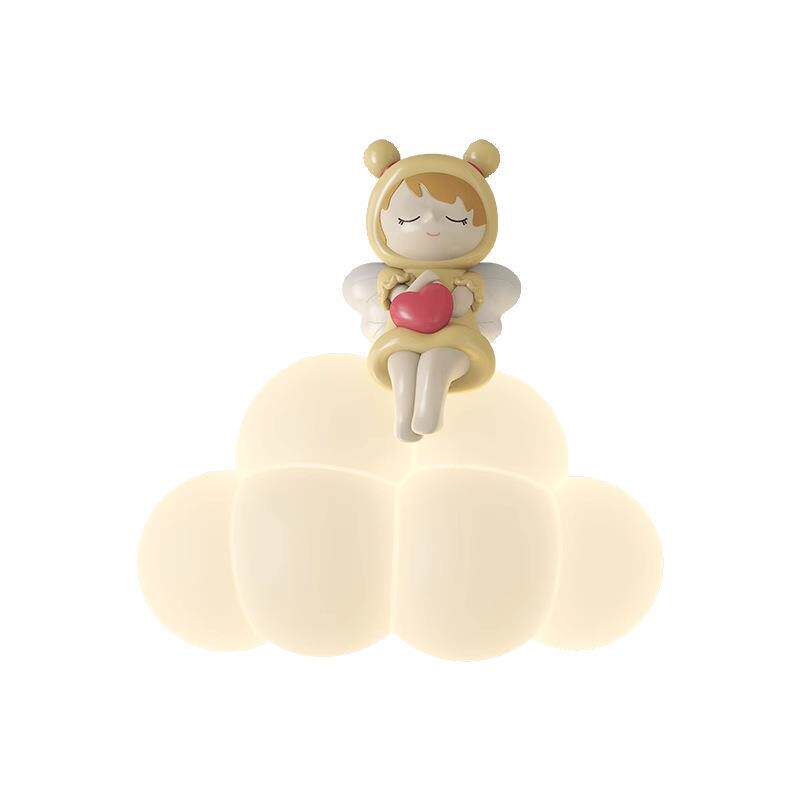 极简壁灯全光谱护眼儿童房间灯奶油风卡通兔子云朵温馨卧室床头灯