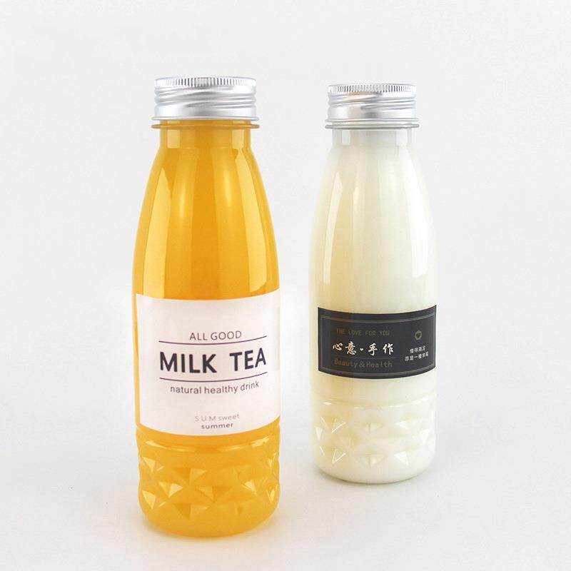300ml热灌装瓶饮料瓶果汁瓶耐高温PP网红奶茶瓶豆浆杯外卖打包瓶