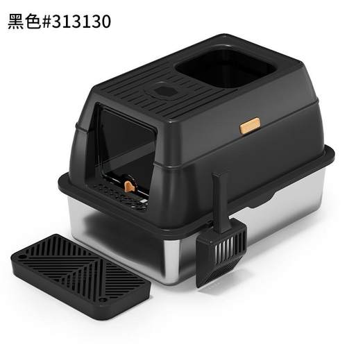 全封闭不锈钢猫砂盆大号防臭超大猫厕所封闭式猫沙盆宠物用品