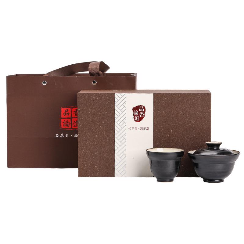粉引侘寂风葫芦一人饮泡茶套装盖碗主人杯家用复古功夫茶具伴手礼