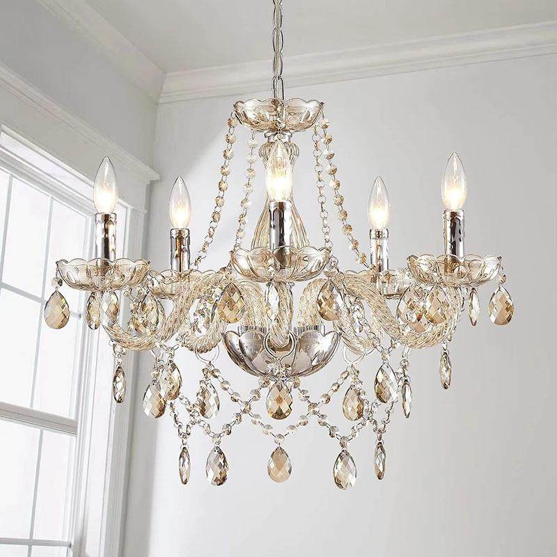 水晶吊灯欧式水晶蜡烛灯家用客厅卧室餐厅高档酒店展厅婚庆灯具,家装灯饰光源,智能吊灯,淘宝优惠券,粉丝福利购,淘宝优惠卷