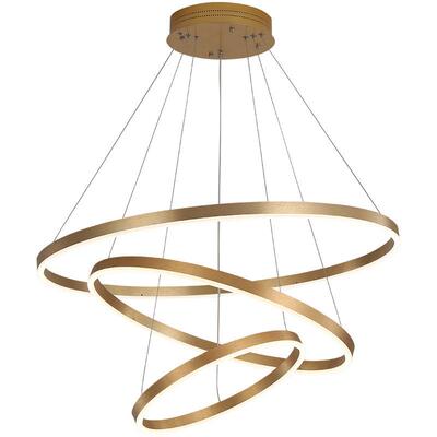 梯圆形吊灯厅客吊现代简40460约创意餐厅卧室铝材楼环形亚克力圈