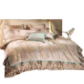 10支精密锦缎色织提花四件套全0棉绒棉高亲肤花MY202509卉双人长1