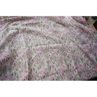 桃粉文简鞋约DX3059小清提新花面料春夏女装上衣经典服不透布装饰