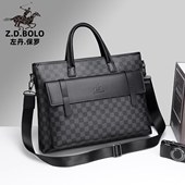 ZDBOLO 手提包真皮商务文件包手拿 包时尚 左丹保罗新款 公文包男士