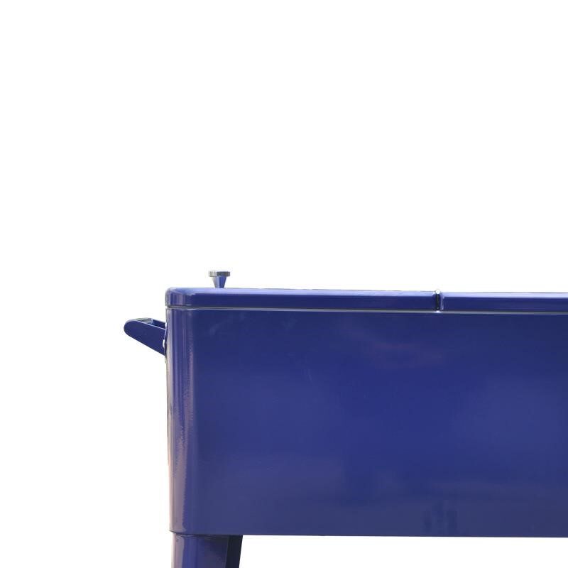 厂家供应红色推车款保温箱 食品冷藏保温箱 80QT 保温箱可定牌