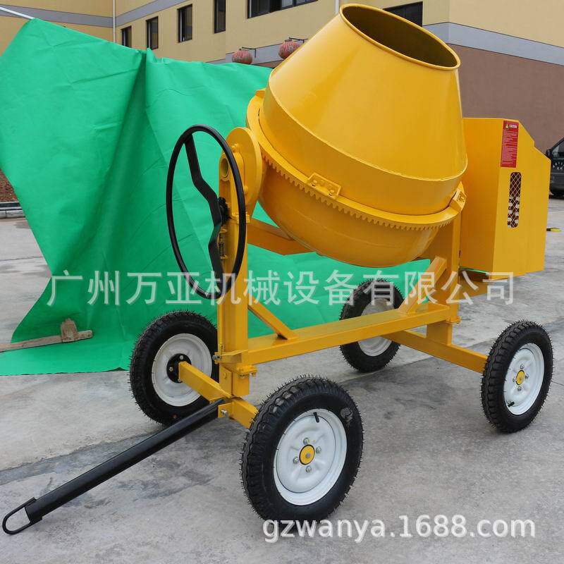 500L出口型非洲移动式搅拌机两轮柴油动力简易混凝土搅拌机