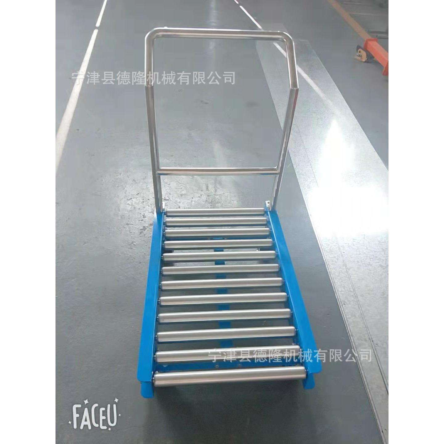 手推滚筒输送机滚筒式流水线小型托辊传动机无动力滚筒输送机