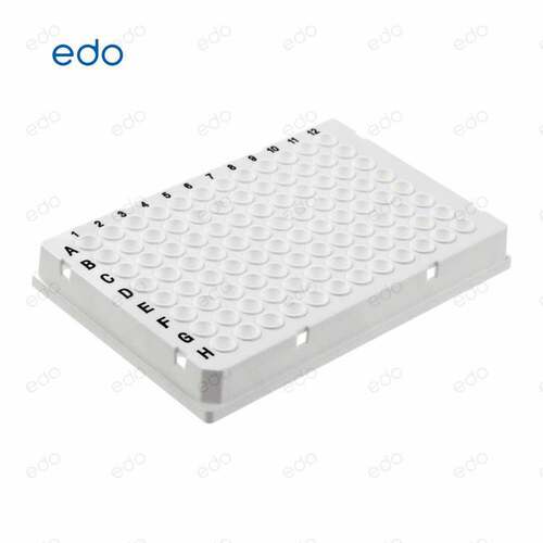 EDO0.1mL96孔PCR板半裙边白色（适配Roche）,10块/包,5包/箱