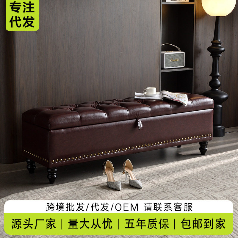轻奢床尾凳卧室试衣间衣帽间凳换鞋凳网红床前凳榻现代简约长凳