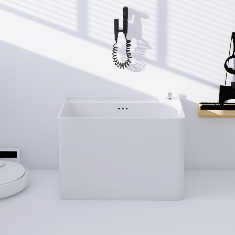 陶瓷家用阳台拖把池大号卫生间拖布池落地式户外墩布水池洗拖地盆
