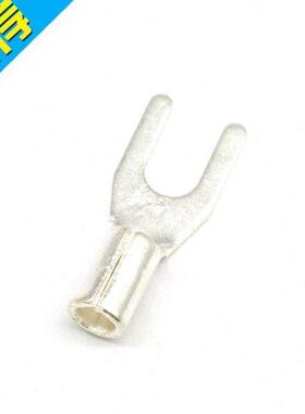 ut10y-6 冷压接线端子u型y形叉形裸端头铜线鼻子镀银接线耳 100只