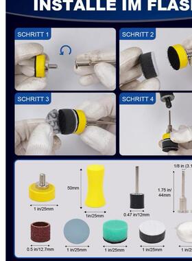 件英寸干湿砂磨盘用于Dremel砂钻头钩环砂纸-粒度旋转