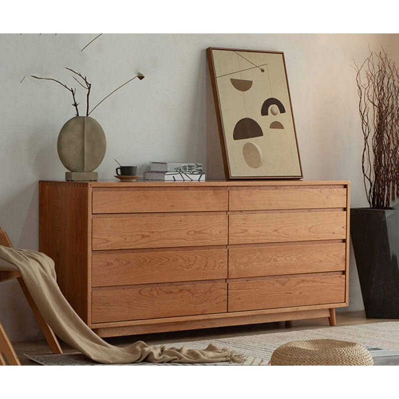 北欧实木八斗柜多功能收纳