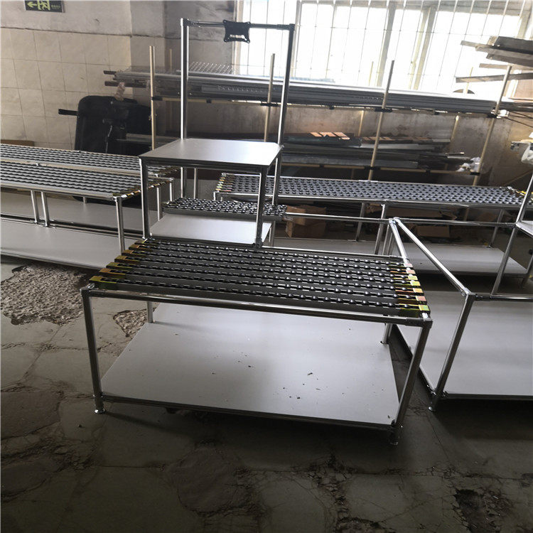 宁波福建厂家非标第二代不锈钢管工作台流利条线棒工作台