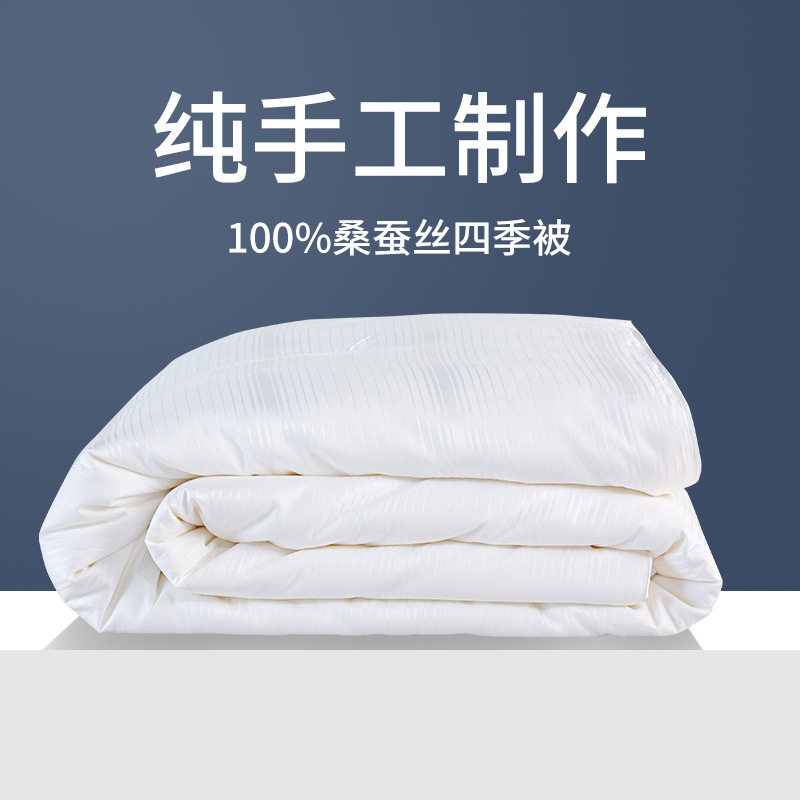 直销直销桐乡纯手工蚕丝被双宫桑蚕丝被芯单人双人被蝉丝被春秋被