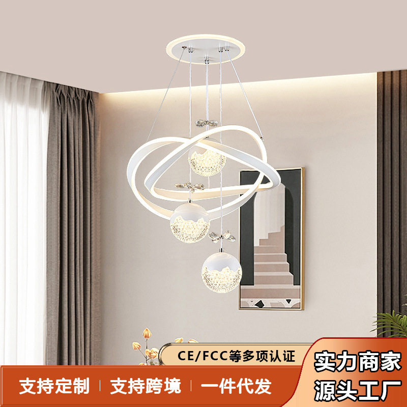 新款水晶圆形球形创意客厅灯餐厅吊灯卧室灯室内家用照明灯饰批发