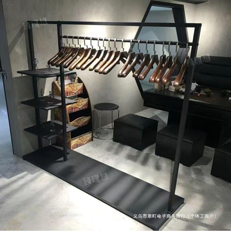 家用简易衣柜铁艺展架落地网红衣帽架多功能衣物置物架卧室衣帽架