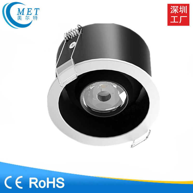 厂家直销 3°5°8°10°嵌入式小射灯5W7W 开孔55mm75mm聚光射灯