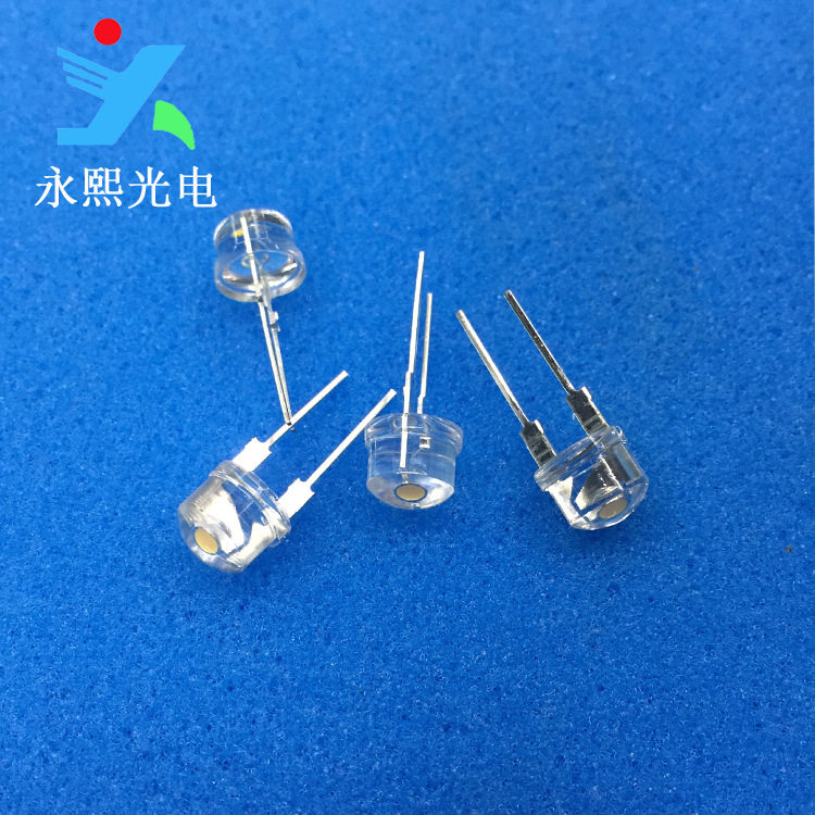 F8草帽0.5w粉红色LED直插灯珠发光二极管 照明