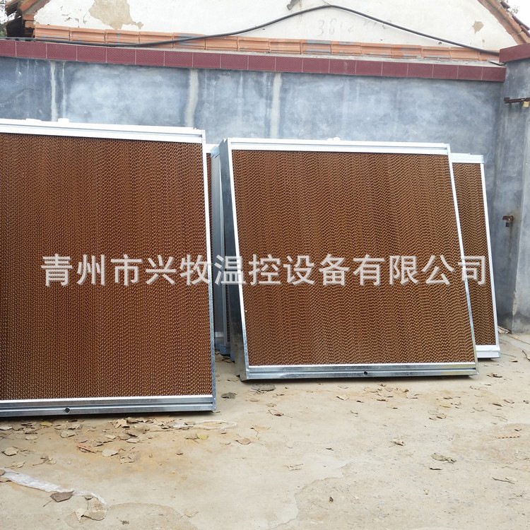 养殖种植大棚车间厂房降温湿帘水帘 纸质水帘墙铝合金外框10cm厚