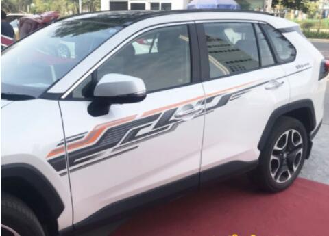 2020年款RAV4车身彩条腰线专用荣放拉花改装饰车贴纸原厂潮流改装