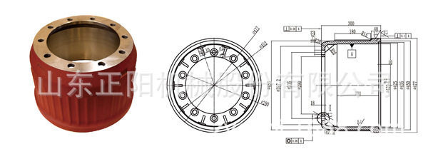 山东正阳厂家直销铸造件，出口制动鼓轮毂，各种规格可以选做