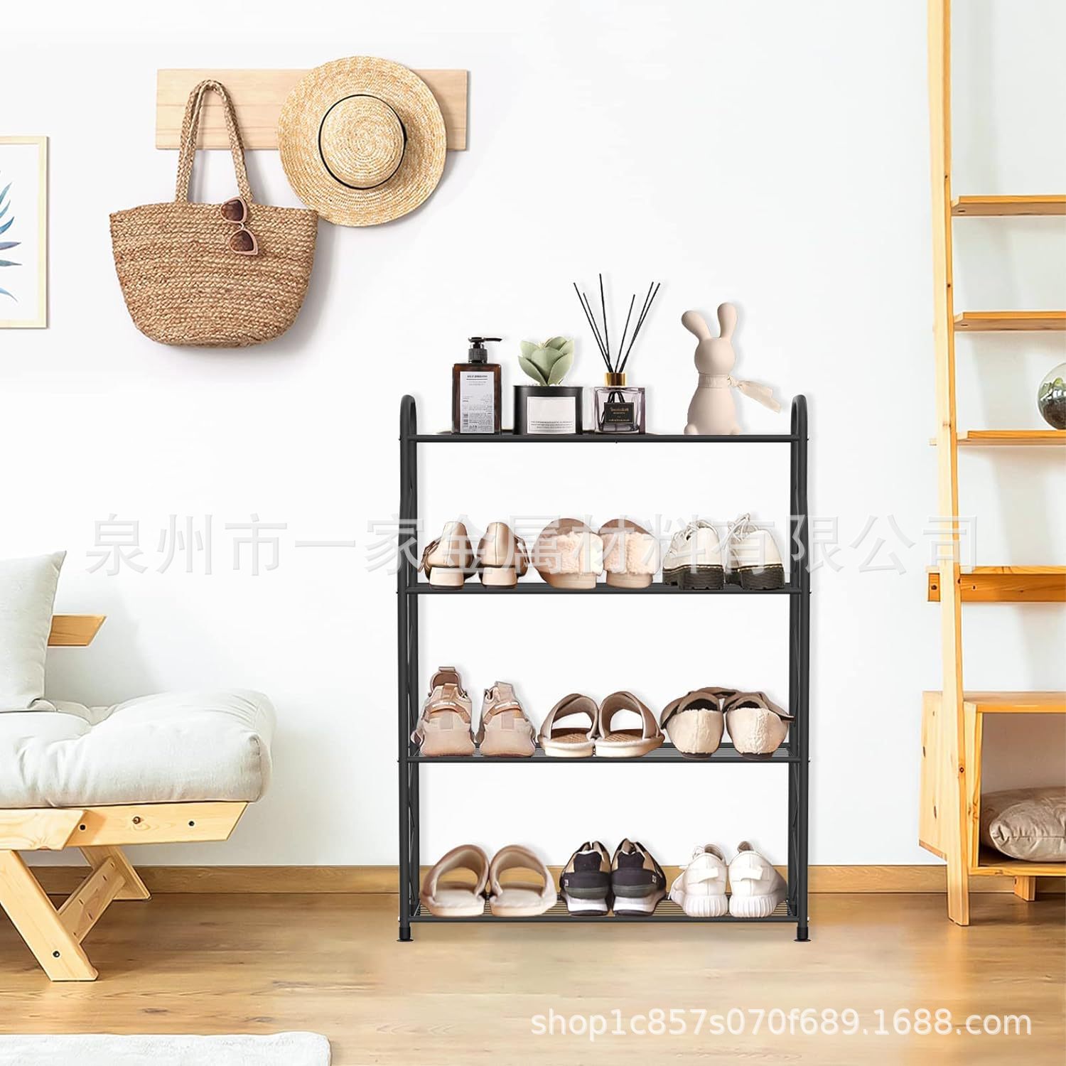 简约铁艺多层花架置物展示架