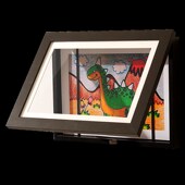可换儿童画翻盖相框作品收纳框装 裱画框A3磁吸A4画奖状木相框挂墙