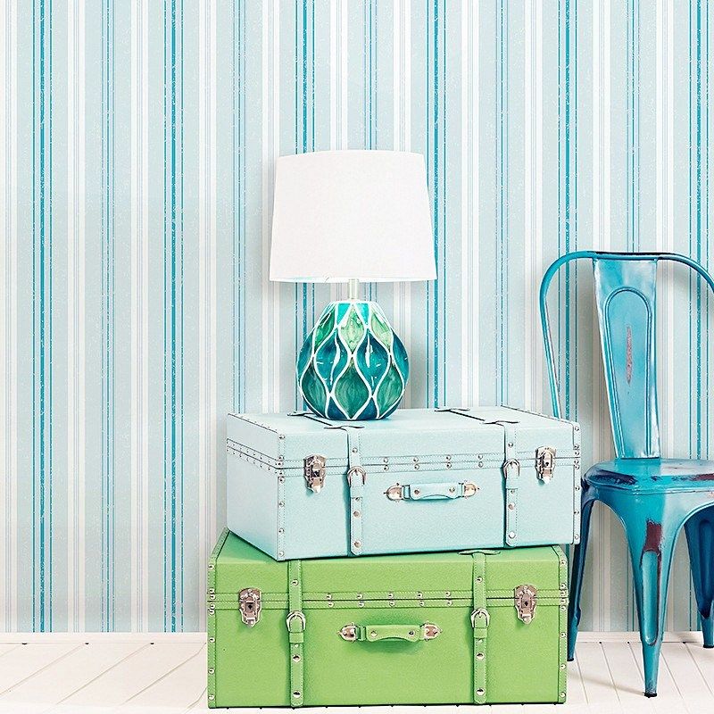 环保地中海风格蓝色帆船条纹儿童房卡通壁纸男孩房间无纺布墙纸,家装主材,无纺布墙纸,淘宝优惠券,粉丝福利购,淘宝优惠卷