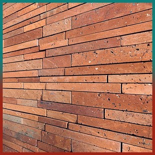 复古红砖肌理黏土砖红砖切片中式古砖红墙砖复古工业风红砖马赛克
