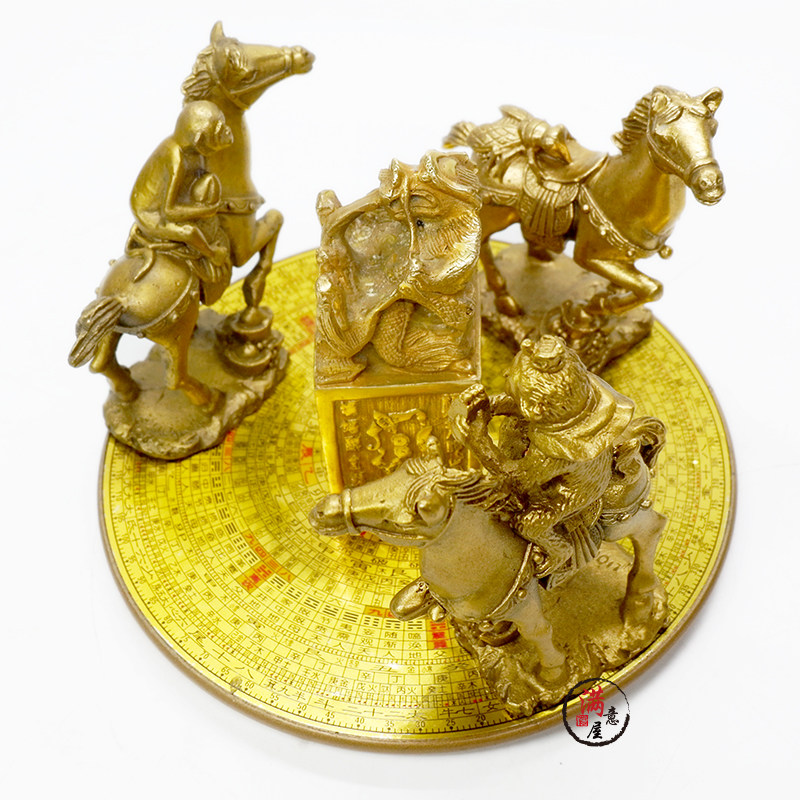 纯铜聚财阵招财三合六合生肖局葫芦罗盘貔貅金蟾龙龟麒麟客厅摆件,家居饰品,装饰摆件,淘宝优惠券,粉丝福利购,淘宝优惠卷