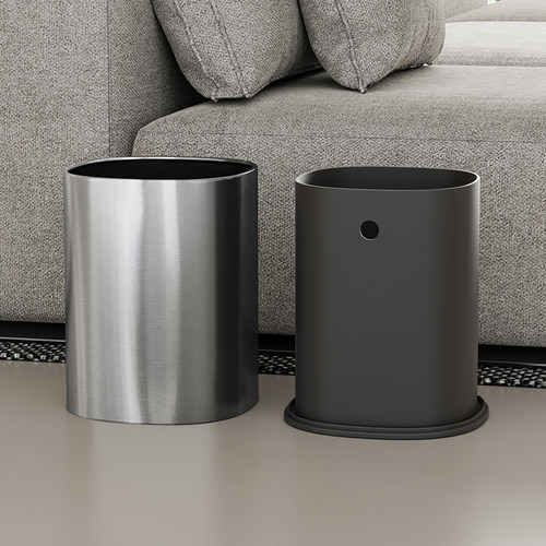 直投垃圾桶家用2022新款卫生间厕所厨房客厅不锈钢轻奢现代无盖