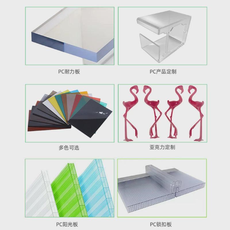 工程PC波浪板户外雨棚r波浪板屋顶瓦采光板透明pc透明瓦阳光板