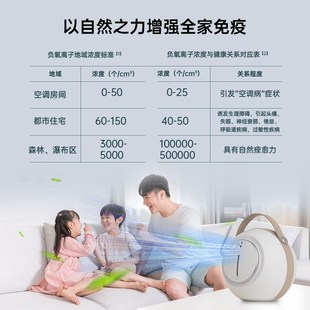 若瀑直吸纯净负氧离子机室内氧吧母婴房负离子发生器空净无臭氧A6