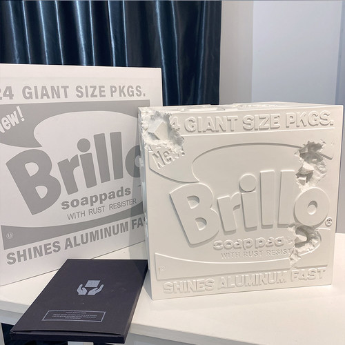 Daniel Arsham Brillo Box布里洛被侵蚀的盒子潮玩丹尼尔摆件装饰