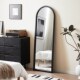 实木全身镜卧室挂墙落地两用穿衣镜家用简约客厅防爆中古黑试衣镜