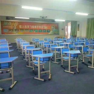 拼接六边形桌学生升降课桌椅心理辅导教室阅览桌六角培训组合桌子