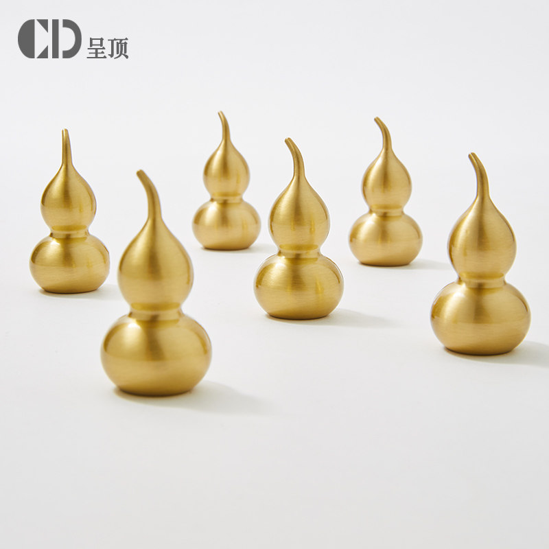 葫芦拉手个性创意黄铜中式厨房抽屉衣柜门金色纯铜五金单孔门把手,基础建材,小拉手,淘宝优惠券,粉丝福利购,淘宝优惠卷