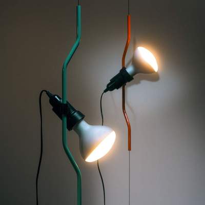 意大利Parentesi极简落地灯设计师客厅背景墙创意卧室氛围床头灯