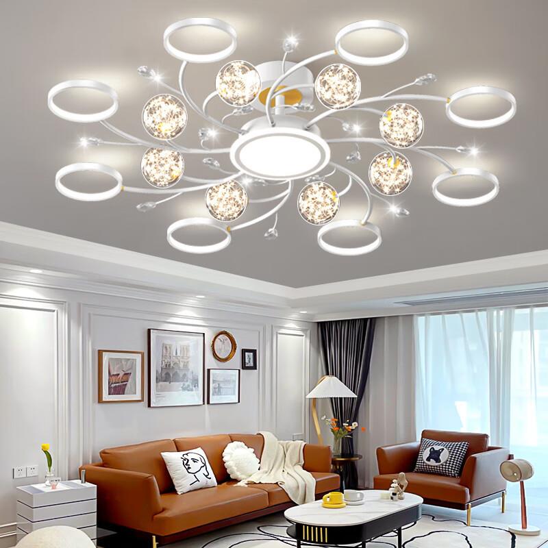 客厅吊灯2023年新款轻奢主灯具现代简约大气北欧卧室客厅灯奶油