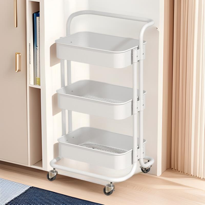 宅所工厂直销置物架小推车厨房放菜多层收纳落地卧室床边收纳架子