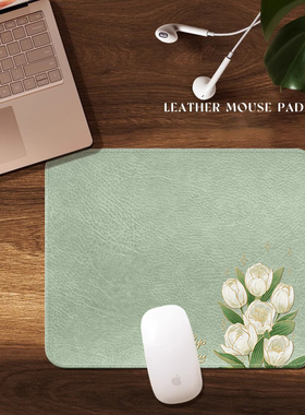 绿色小号鼠标垫女生高颜值办公室便携随身电脑桌垫工位垫子滑鼠垫